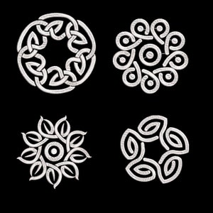 Celtic Pattern Embroidery Design,3 sizes