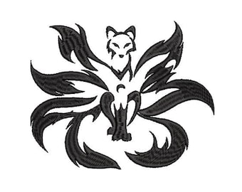 Diseño de bordado de zorro celta, 3 tamaños
