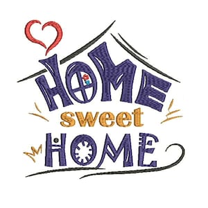 Home sweet Home Machine Embroidery Design,Home Embroidery Design