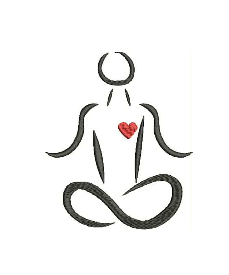 Yoga Machine Embroidery DesignYoga in the Heart Embroidery Etsy