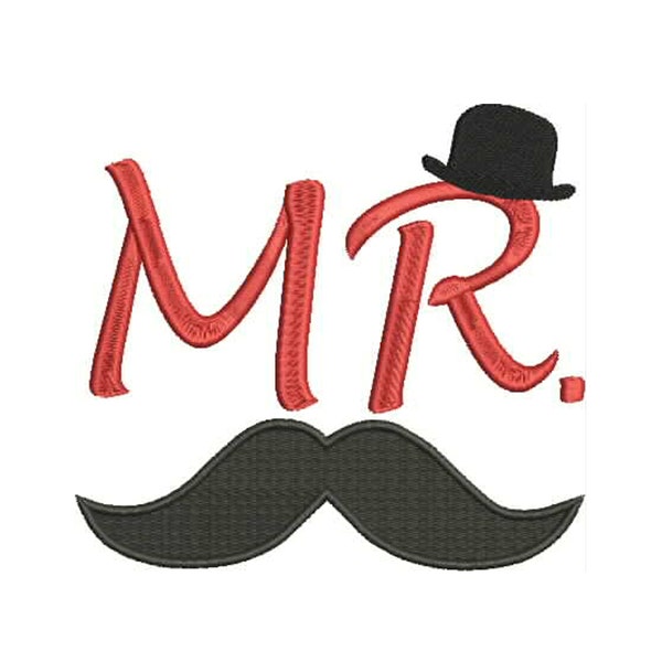 M. machine Embroidery Design, Design de broderie moustache