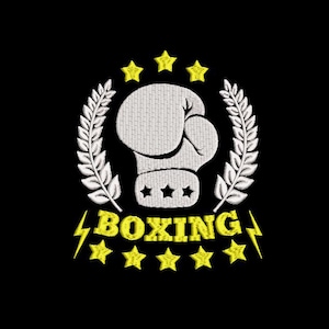 Boxing Gloves Machine Embroidery Design, 3 sizes
