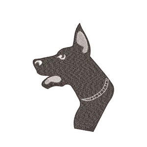 Dobermann Face Embroidery Design,Dog Face Machine Embroidery Design,
