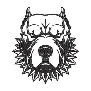 Pitbull Dog Embroidery, 3 sizes