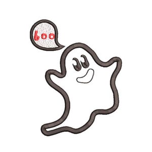 Geist Applikation Stickdatei, 4 Größen