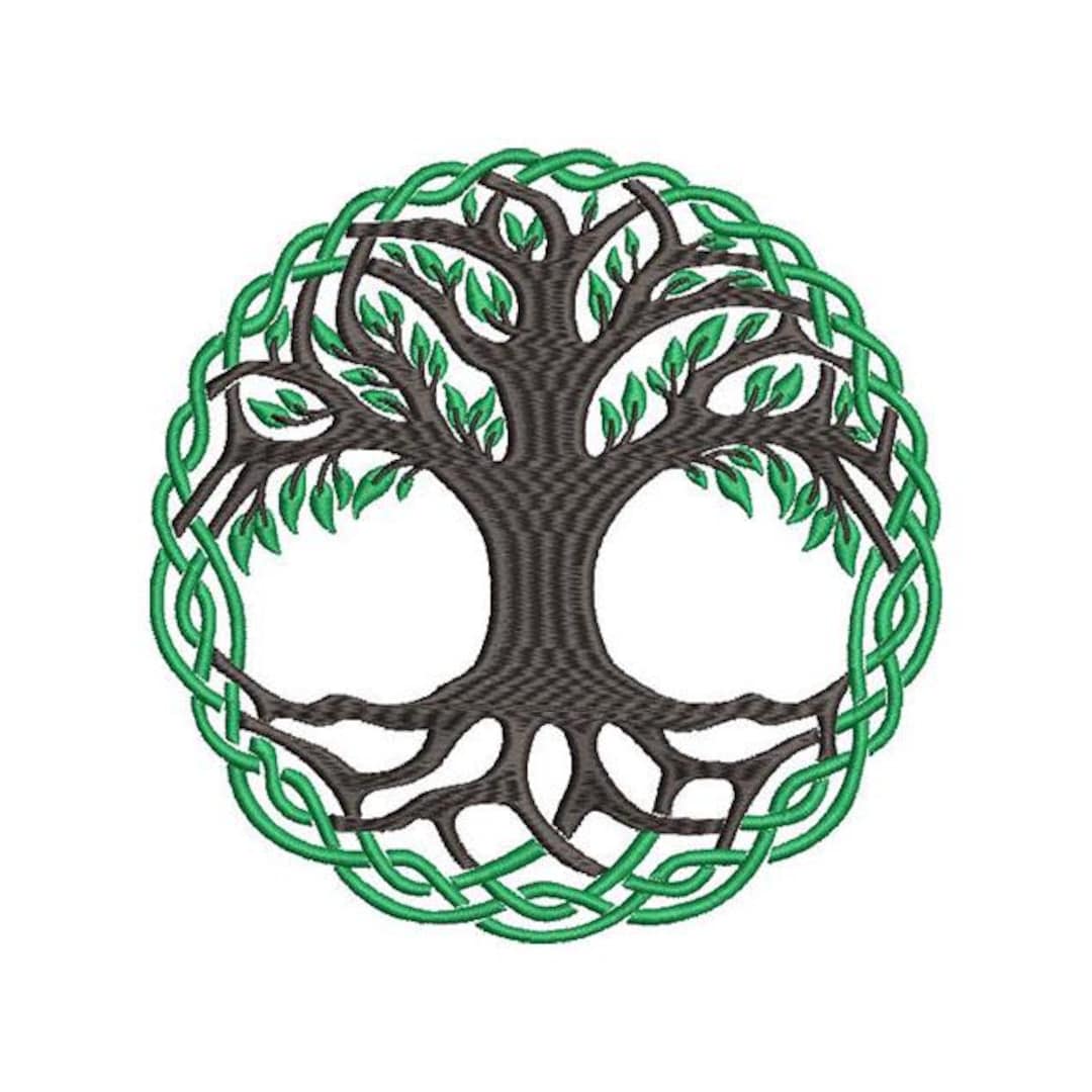 Ornament Decorative Celtic Tree of Life Machine Embroidery Design - Etsy