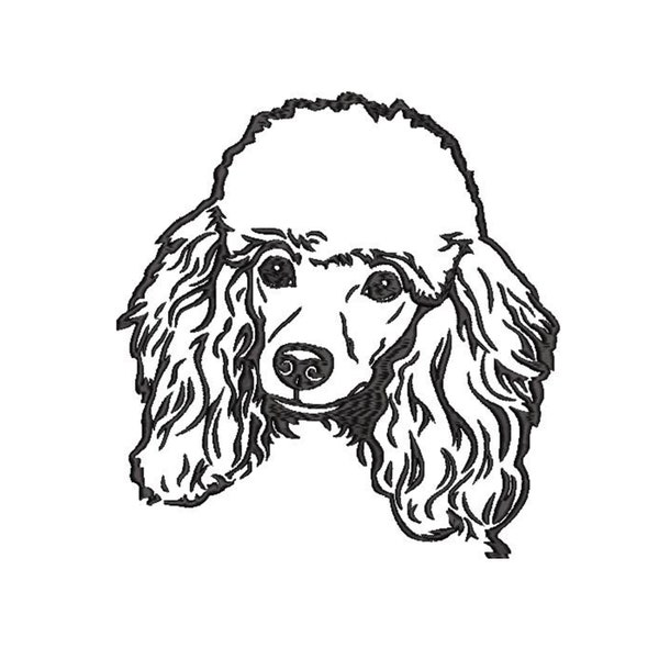 Face Poodle Embroidery Design