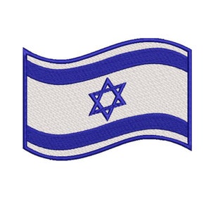 Flag of Israel Embroidery design,3 sizes