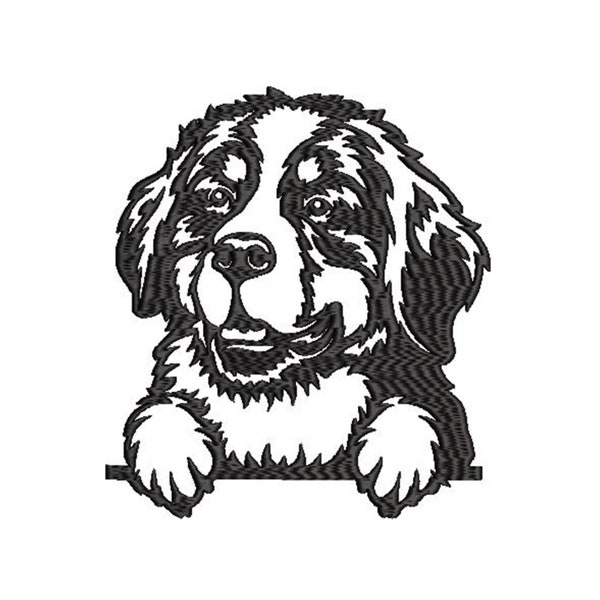 Bernese Mountain Dog Embroidery Design, 4 sizes