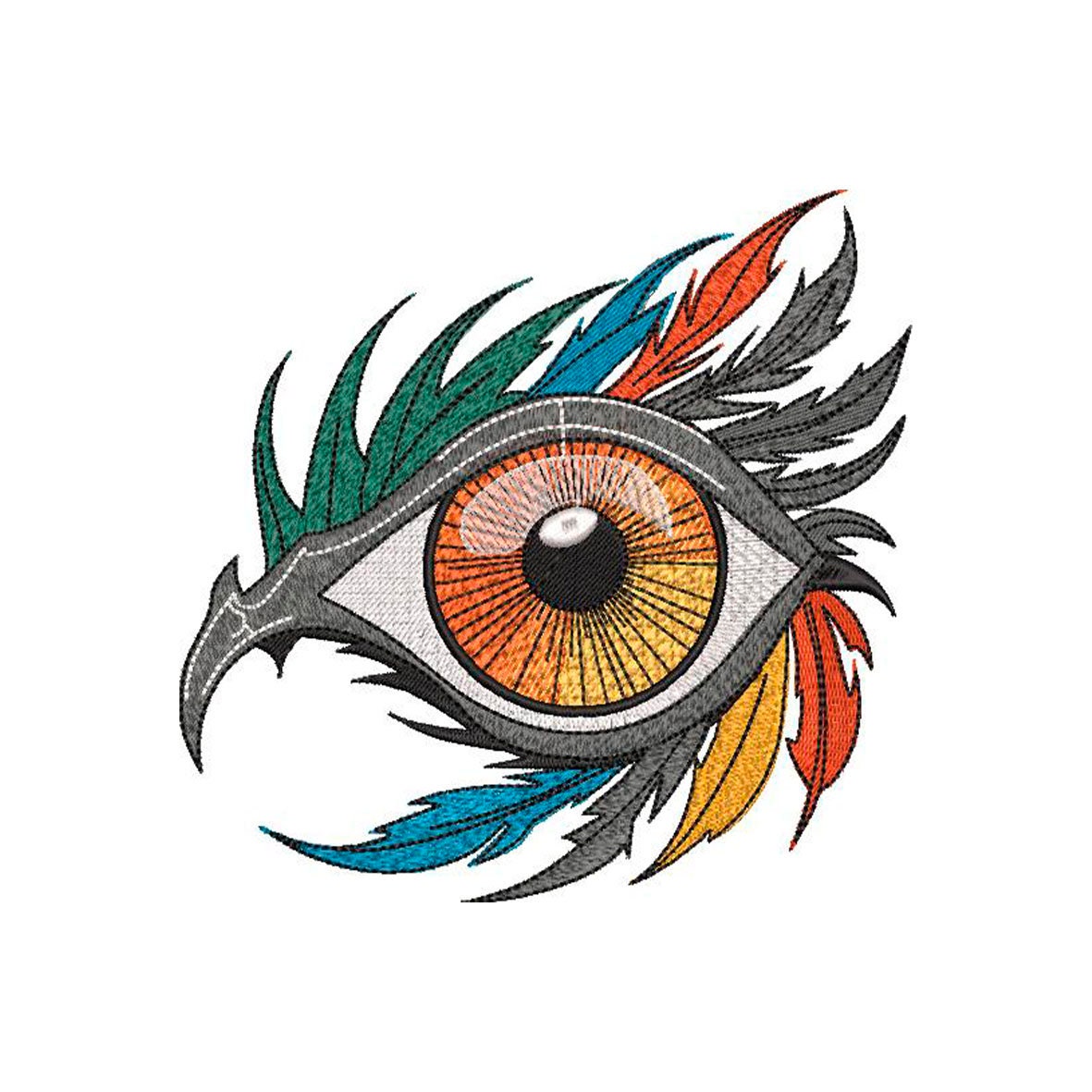 Eye of the Dragon Embroidery Design,3 sizes