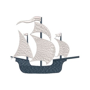 Ship Mashine Embroidery Design,Black Ship Embroidery