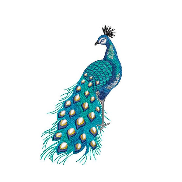 Peacock Embroidery Design,3 sizes