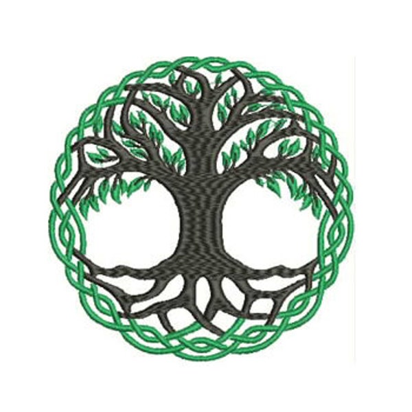 Ornament Decorative Celtic Tree of life machine embroidery design