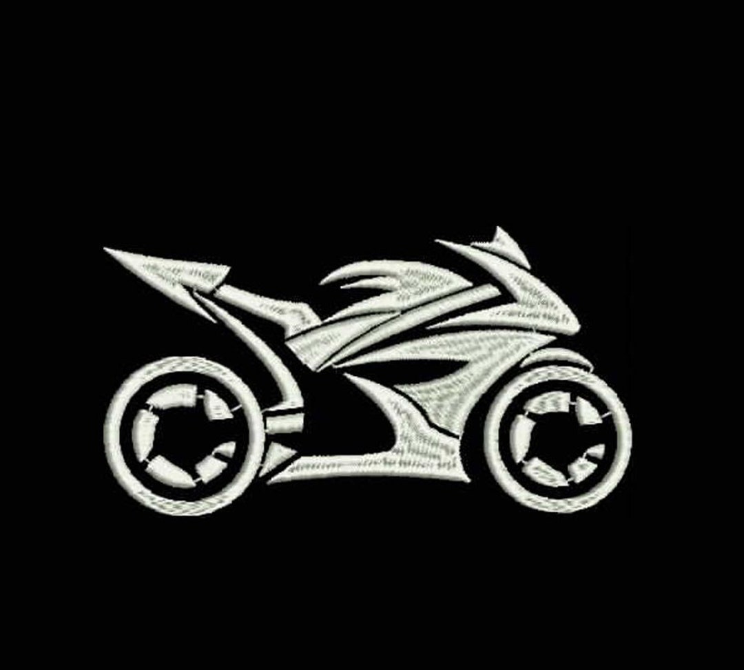 Motorcycle Embroidery Machine Design,bike Embroidery Design - Etsy