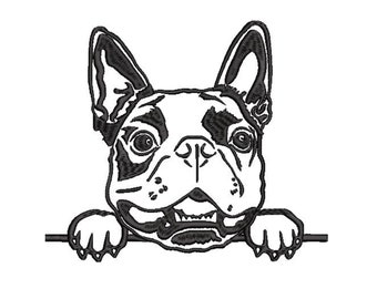 French Bulldog Embroidery Design