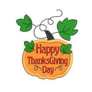 Pumpkin Applique embroidery Design,3 sizes