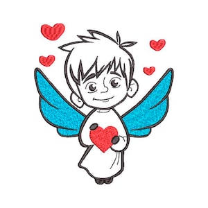 Diseño de bordado a máquina de ángel