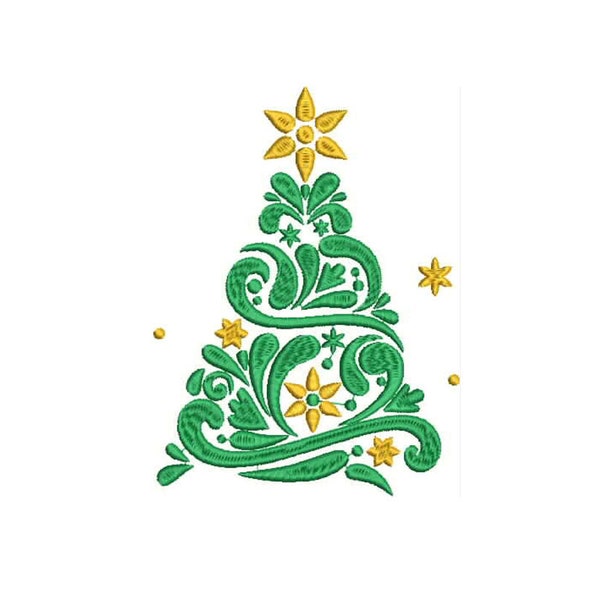 Christmas tree embroidery design,happy new year embroidery