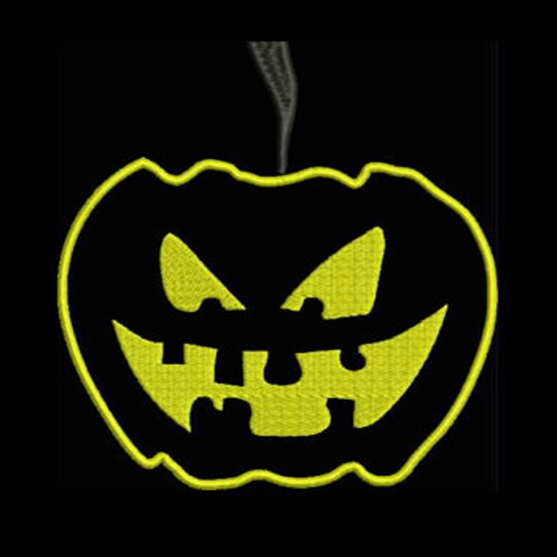 Angry Pumpkin Applique Design