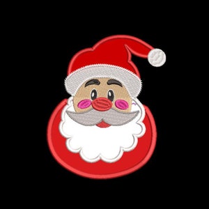Santa Claus Embroidery Applique Embroidery Design, 3 sizes