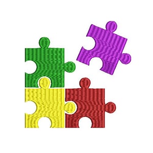 Puzzle Embroidery Design, 3 sizes