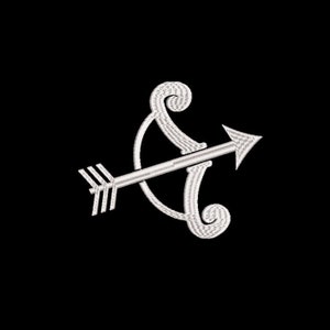 Bow and Arrow Archery Machine Embroidery Design