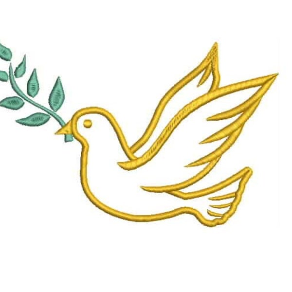 Spirit Dove Embroidery Design - Peace Dove Digital File, 4 sizes