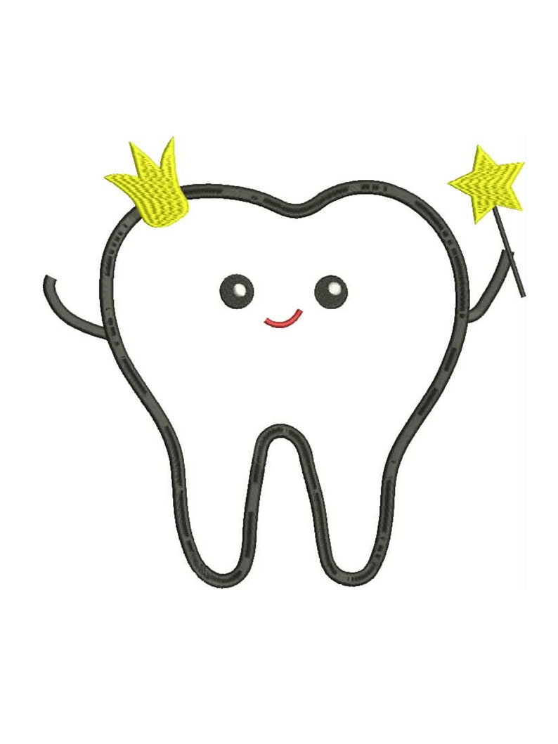 Tooth fairy embroidery designmachine embroidery tooth design  etsy