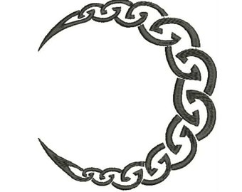 Celtic Moon embroidery design,moon design