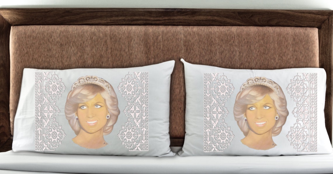 Princess Diana Pillow Case For Bedroom Individual Or Set Etsy