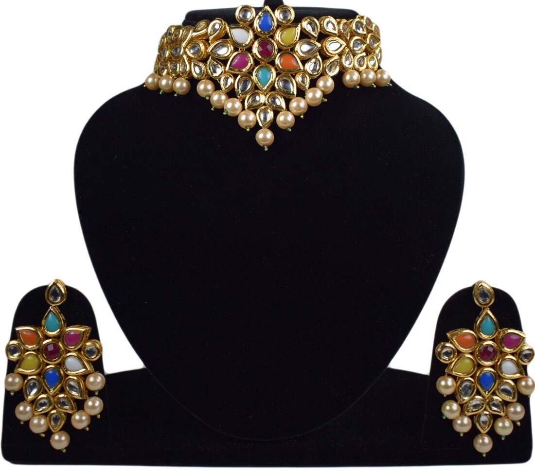 Indian Bollywood Navratan Choker Bridal 