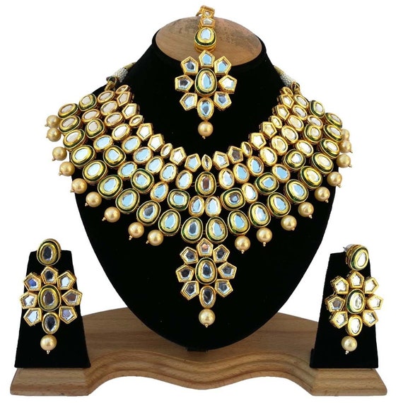 Kundan Jewelry Gold Plated Kundan Wedding Jewelry Traditional Jewelry Indian Jewelry Indian Wedding Jewelry Bridal Jewelry Long Set