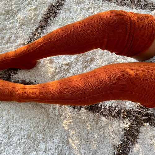 Thigh High Socks Extra Long Mustard Yellow Women's Over Etsy