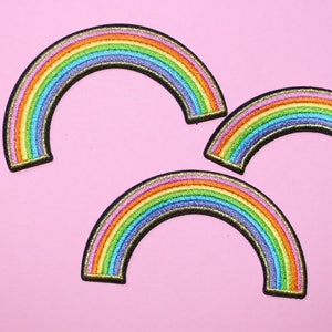 Rainbow Patch | 100% Embroidered Iron On Rainbow Patch