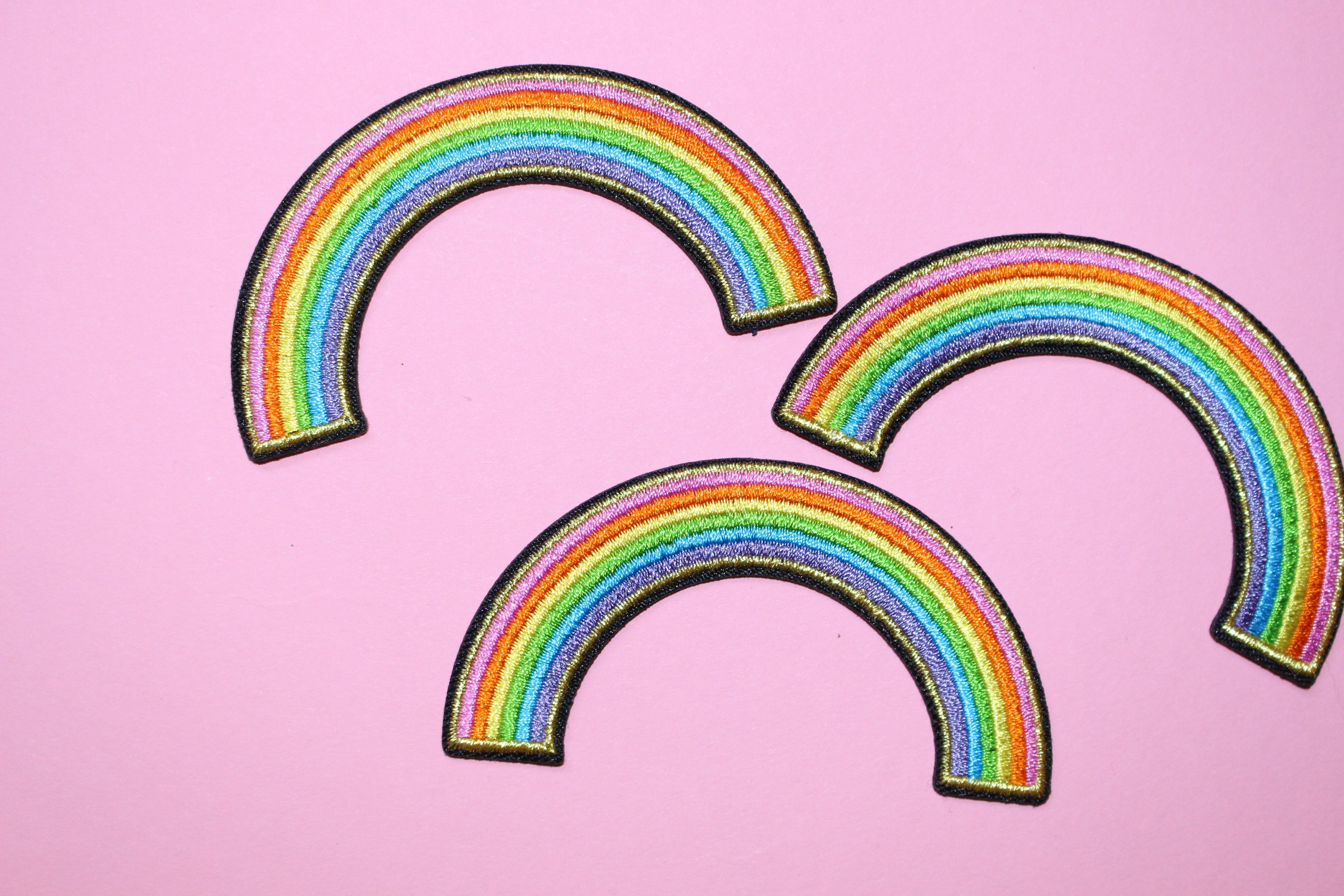 Rainbow Patch 100% Embroidered Iron on Rainbow Patch - Etsy