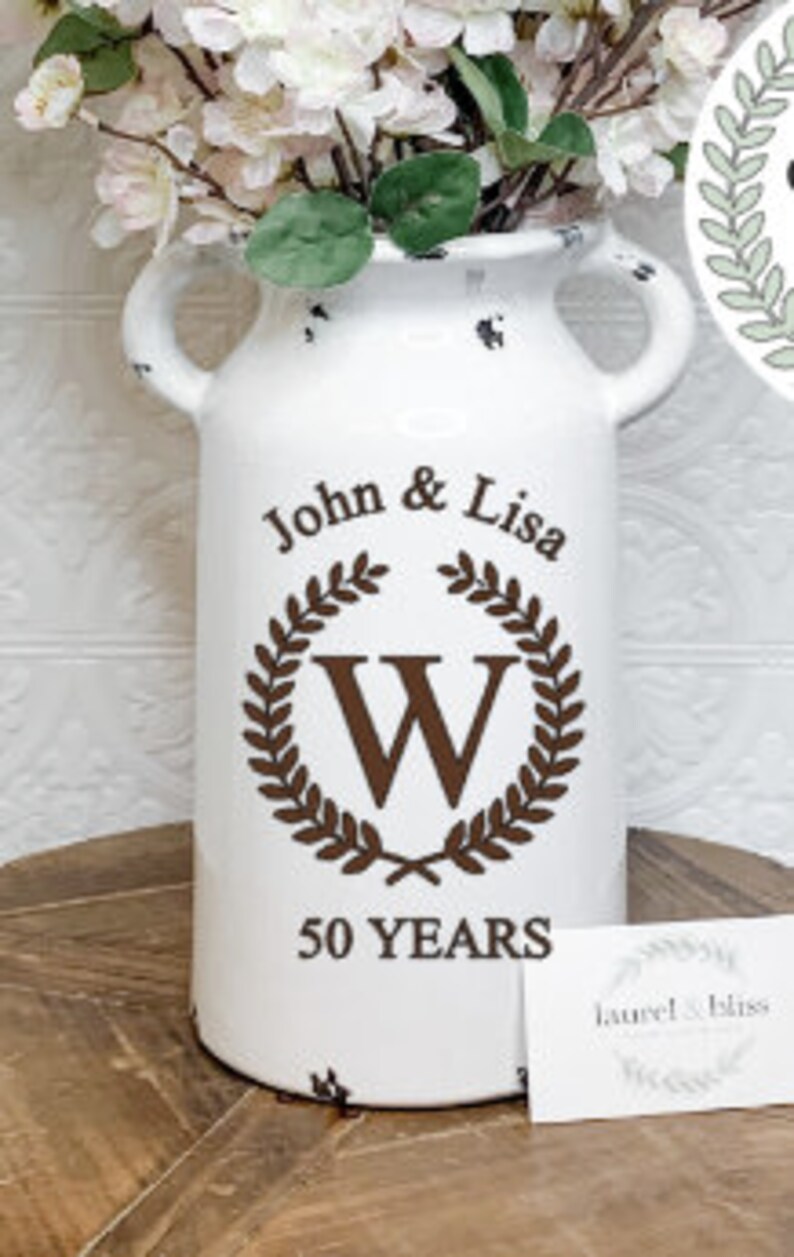 Personalized Vase Custom Ceramic Vase Anniversary gift Etsy