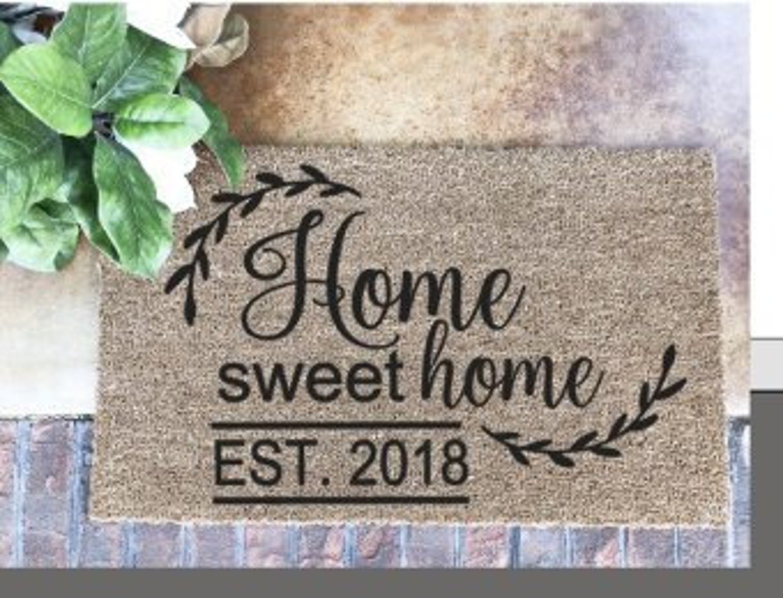 HOME Sweet Home Doormat Door Mat Custom Doormat Etsy