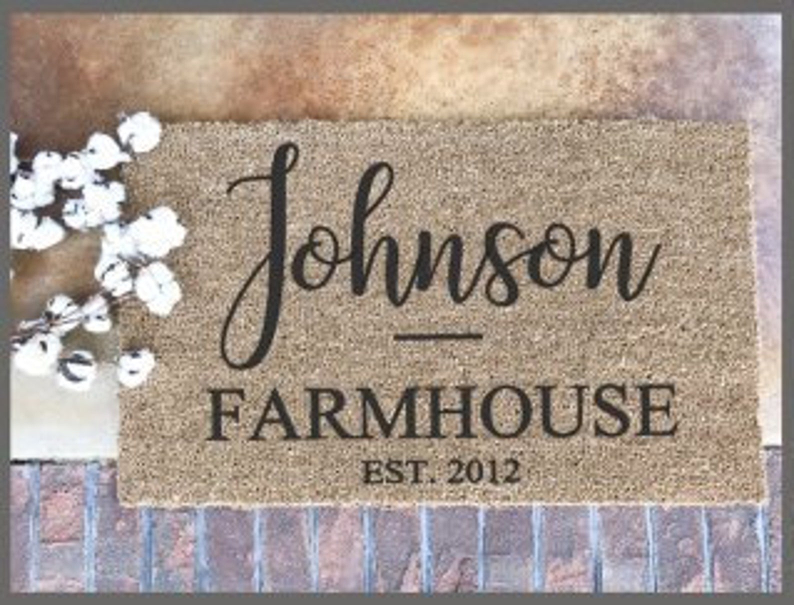 Last Name Doormat Door Mat Newly Weds Gift Custom Doormat Etsy