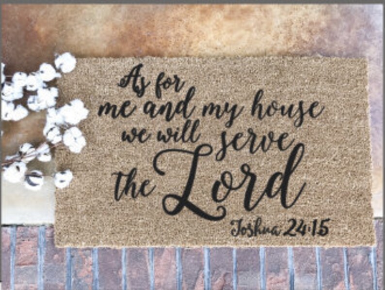 Religious Doormat Door Mat With Bible Verst Scripture Etsy