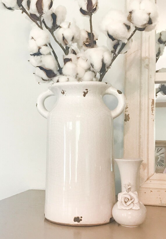 farmhouse style milk can Vase/ Decoration for home decor Etsy