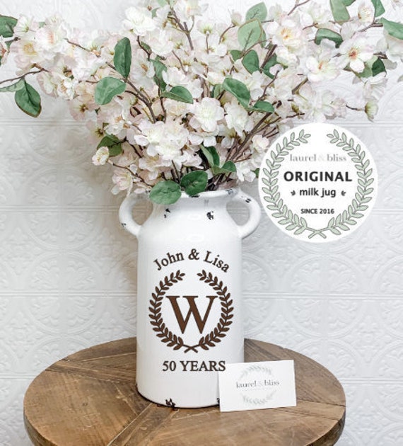 Personalized Vase Custom Ceramic Vase Anniversary gift Etsy