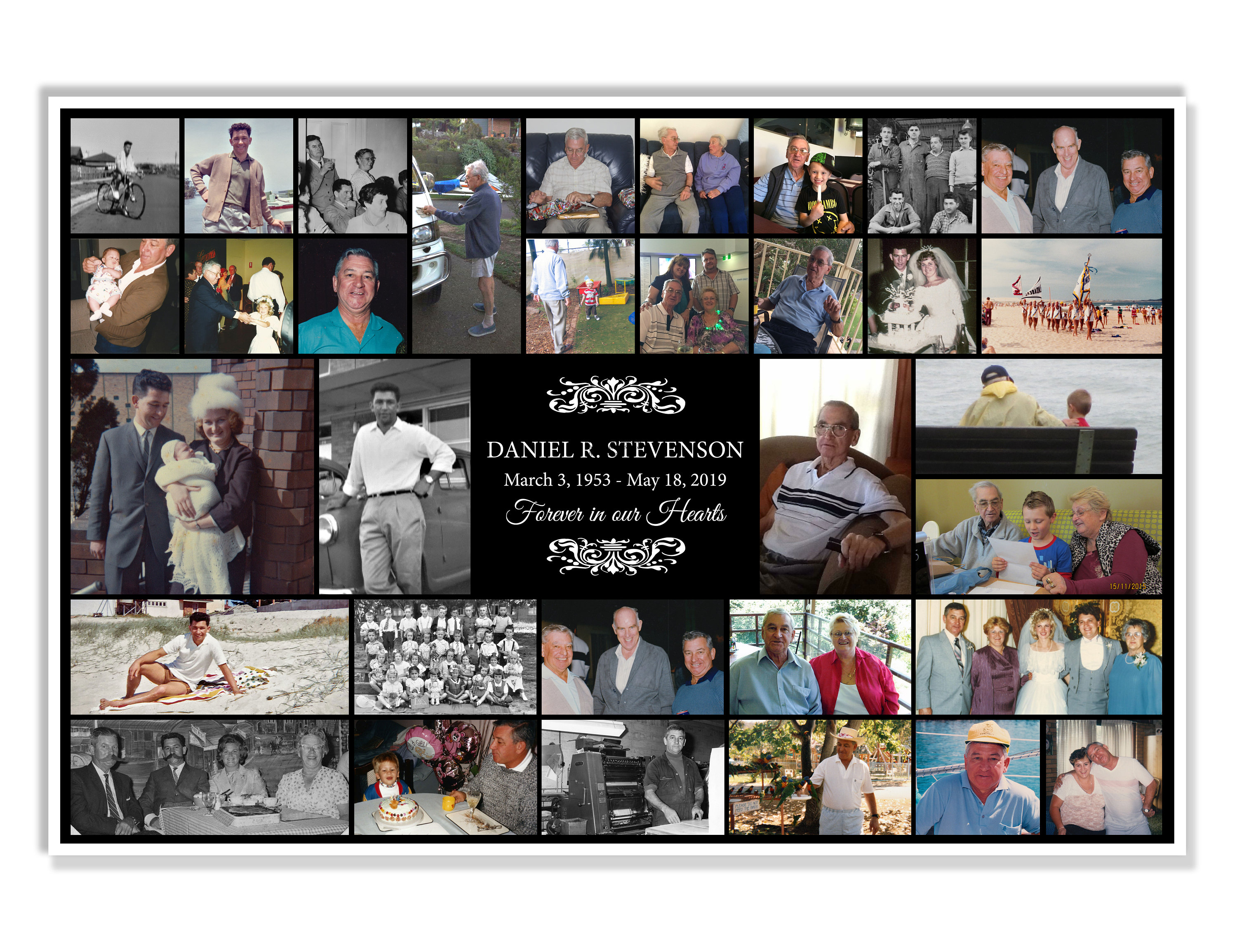 Funeral Memorial Photo Collage Funeral Display Funeral - Etsy