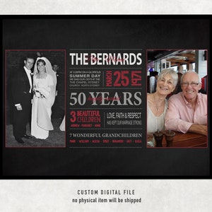 50e Cadeau Anniversaire De Mariage Marie 50 Ans Cadeau 50e Etsy Canada
