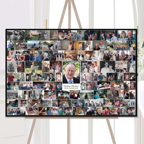 Funeral Display Funeral Memorial Photo Collage Funeral Etsy