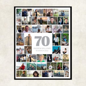 Personalisiertes Geburtstagsgeschenk 70 Geschenk zum 70er Jahre Geburtstag für Ihn 70er Geburtstag Geschenk Ideen | 70er Jahre Party Poster, Print, 70er Geschenk