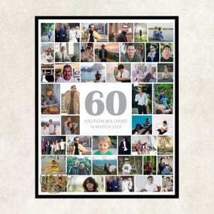 60th personalised birthday gift, 60th birthday gift for him, 60th birthday gift ideas, 60th party decor wall print ,60th