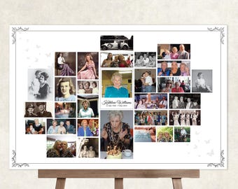 Beerdigung Erinnerungstafel, Erinnerungsbild, Trauerfototafel, Trauer Gedenktafel, Foto Plakat Fotocollage