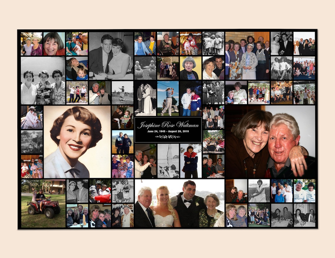 Funeral Display Funeral Memorial Photo Collage Funeral - Etsy