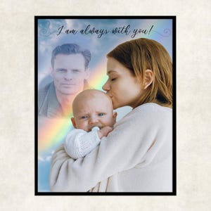 Add deceased person to photo ghosted, remembrance picture background angel, Memorial Photo, add deceased person to photo angel photo