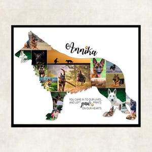 German shepherd memorial photo collage | German shepherd loss dog |dog pet loss,  photo collage memorial gift